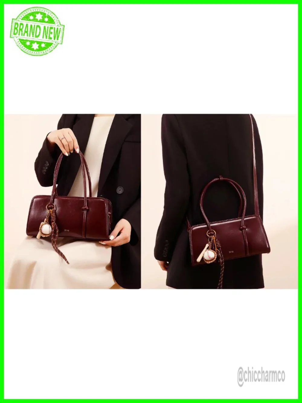 Women's Top Handle Satchel Bag with Adjustable Crossbody Strap Multi Pocket